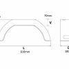 2705 A pair of 10inch Moulded Plastic dimensions diagram