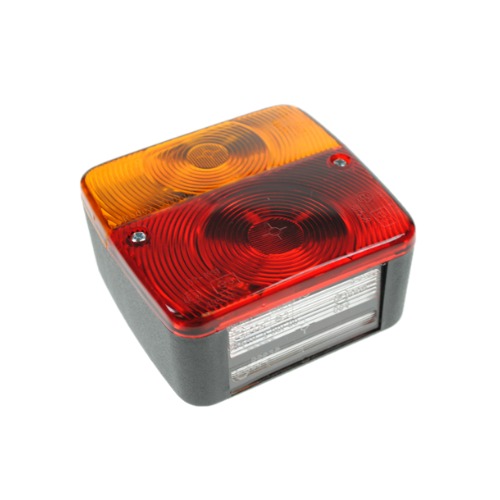 Single Square Radex 4 function rear lamps/lights for Caravans/Trailers