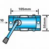 42 mm pressed steel clamp for Jockey Wheels Prop stands diagram