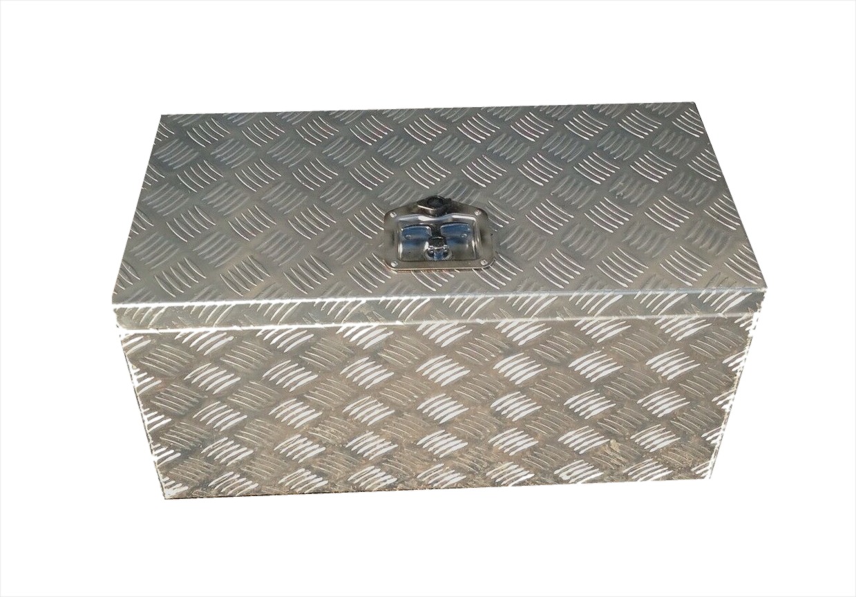 Very Large Aluminium Chequer Plate Storage Tool Box Lockable Lid Trucks ...