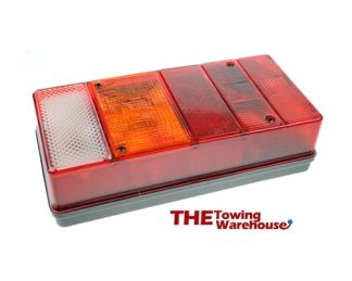 Large Oblong 6 function rear lamps-lights for Caravans-Trailers etc 01