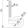 48mm Ultra Heavy Duty Knott Avonride trailer Serrated jockey wheel for Ifor Williams etc - Image 5