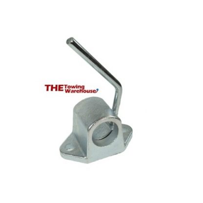 MP97438 42mm heavy duty cast steel split clamp suitable for a 42mm jockey wheels and prop stands Replacements for Knott cast clamps and suitable for Ifor Williams trailers M12 bolt size 100mm mounting hole centres Manufactured from cast steel Zinc plate finish