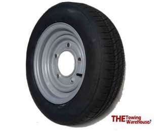 Trailer Wheel & Radial Tyre 155x70xR12 x5 stud 6.5" PCD