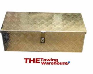 Aluminium Chequer Plate Storage/Tool Box Lockable lid trucks, trailers 31 x 13 x 10