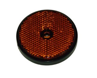 Radex Round Amber Reflector With Fixing Hole