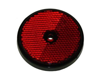 Radex Round Red Reflector With Fixing Hole X 10