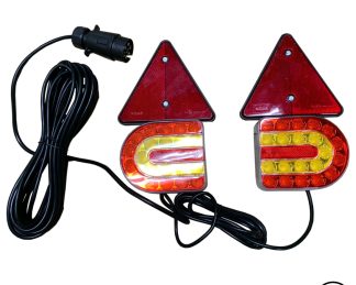 LED Trailer Set 7.5M Magnetic 2 Lights 2 Triangles 15109