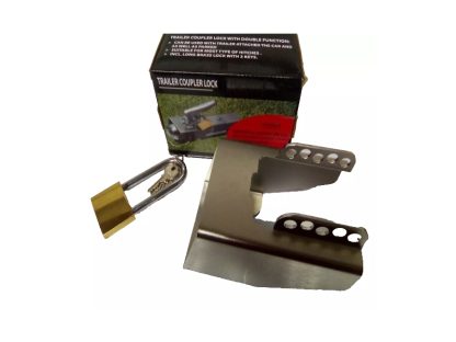 Trailer Hitch Lock for un-braked pressed steel trailer coupling heads