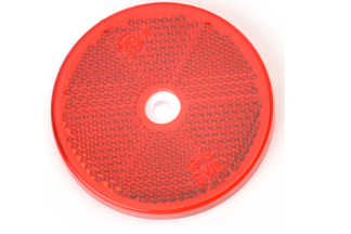 Red Round Reflector With Fixing Hole