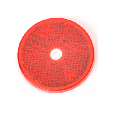 Red Round Reflector With Fixing Hole