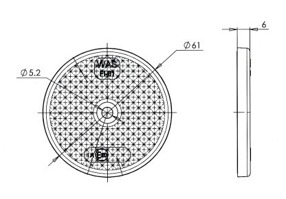 Clear Round Reflector With Fixing Hole - Image 2