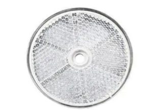 100 x Clear Round Reflectors With Fixing Hole