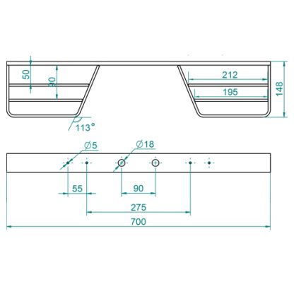 Heavy Duty Towbar Mounted Double Step Black - Image 2