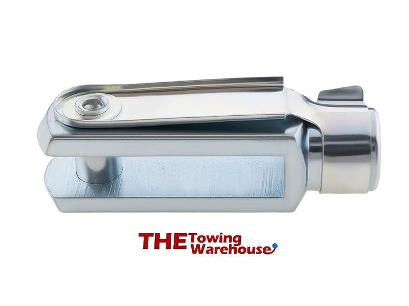 M10 Clevis Fork 72mm Long with Spring Pin - Right Hand Thread