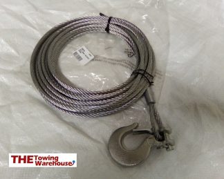 10m Steel Winch Cable with snap hook 6.35mm